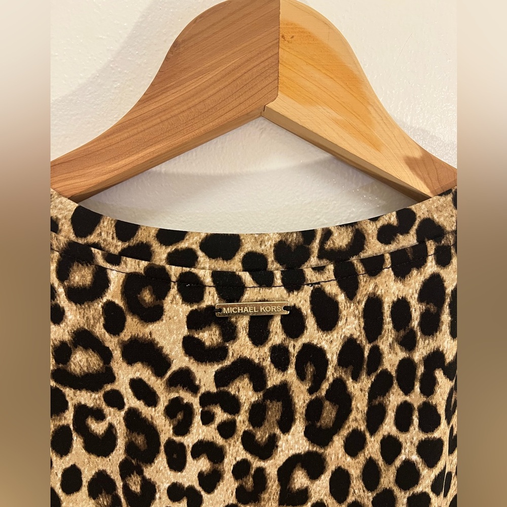 NWOT Michael Kors Animal Print Blouse Women’s Large - Picture 4 of 7